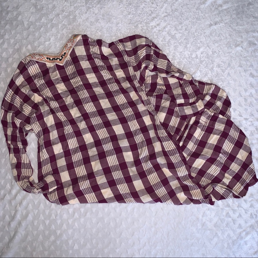Free People Live For Today Maxi Top Plaid XS - Picture 3 of 10